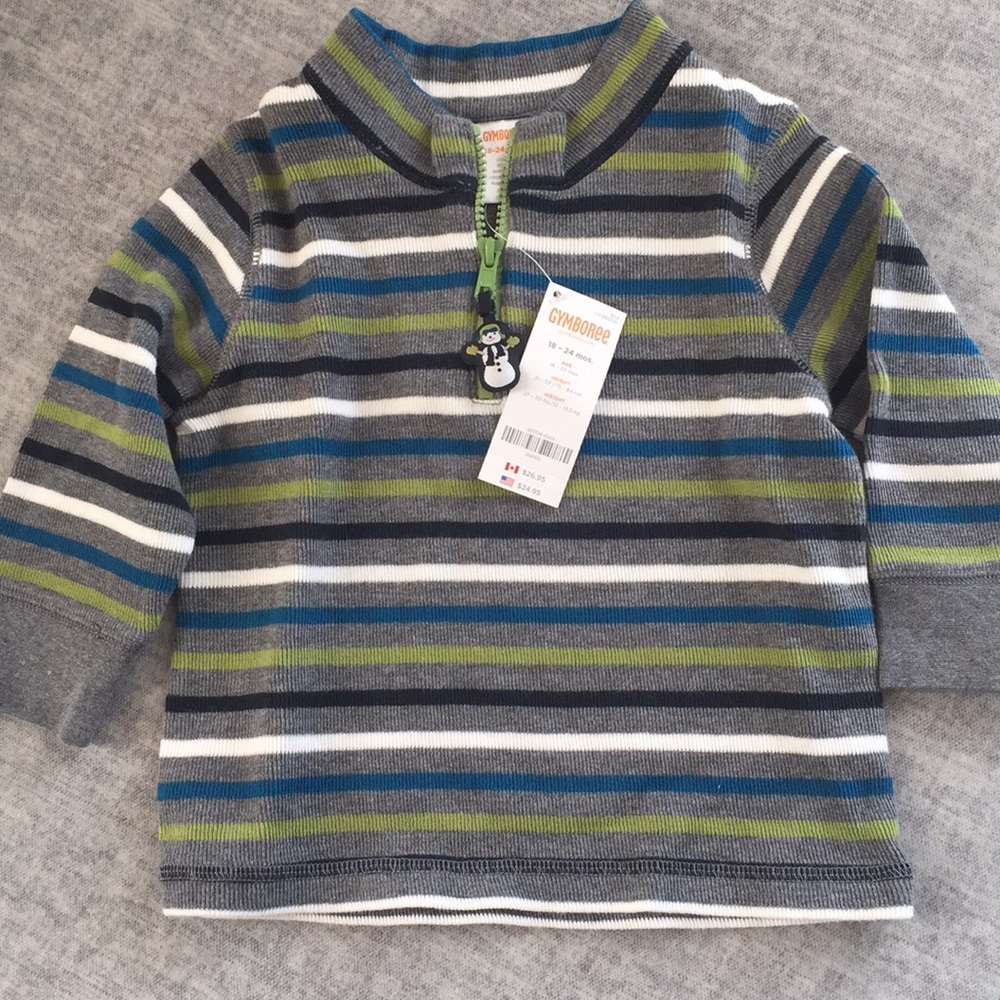 NWT Zip up crew neck sweater
